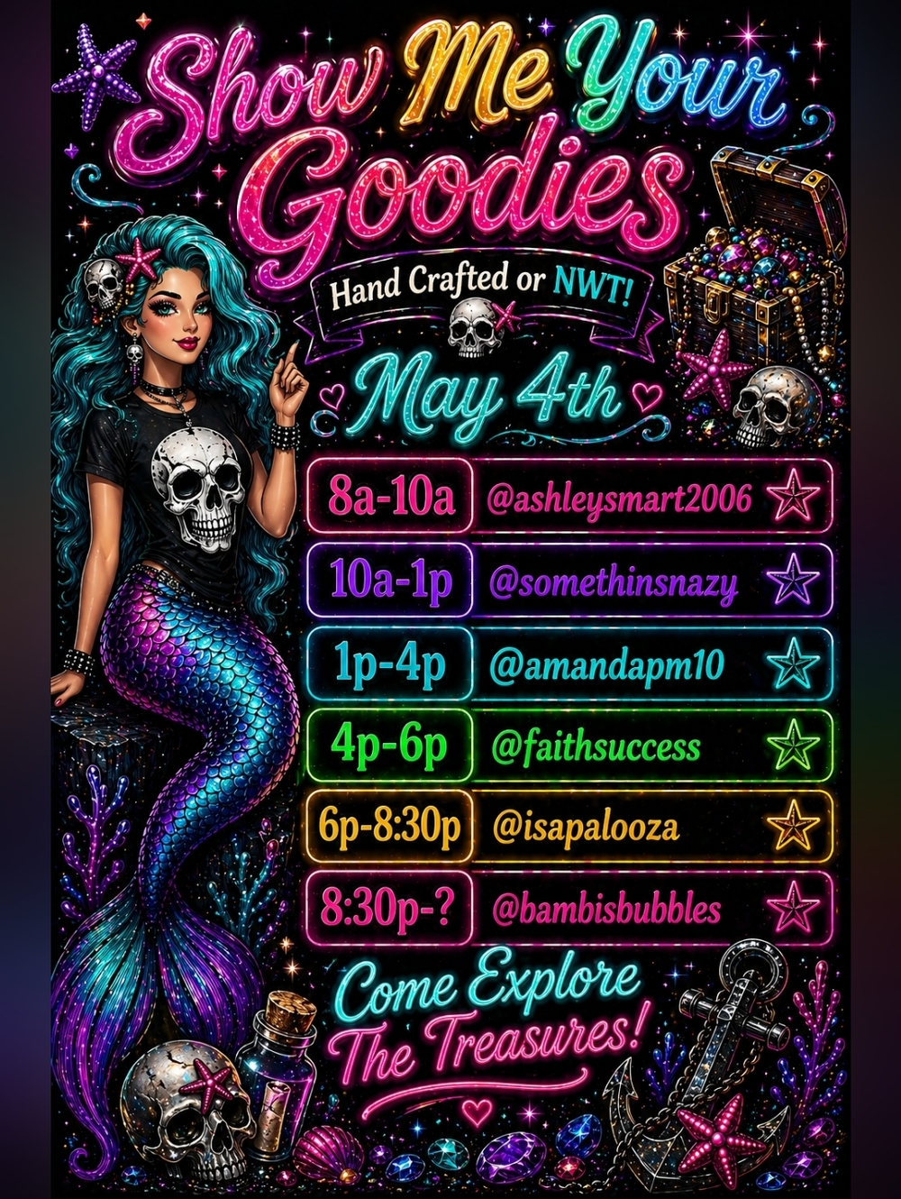 5/4 Show Me Your Goodies Monday Share Show Train NWT! or HandCrafted 8am To Late